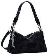 Torebki damskie - Desigual Torba unisex Romeo_kwiatowa torebka, czarny/biały, jeden rozmiar, czarny/biały, Rozmiar Uniwersalny - miniaturka - grafika 1