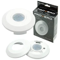 Lampy ogrodowe - CZUJNIK RUCHU sufitowy NA PODCZERWIEŃ PIR 360 Stopni Ultra płaski Biały - miniaturka - grafika 1