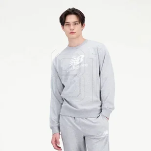 Bluza New Balance ESSENTIALS STACKED LOGO FRENC AG M MT31538AG XL - Bluzy męskie - miniaturka - grafika 1