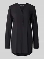 Bluzki damskie - Bluzka o kroju regular fit z kołnierzem z lamówką - miniaturka - grafika 1