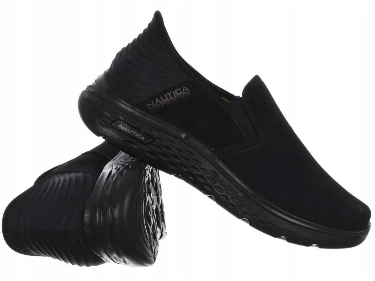 NAUTICA - BUTY MĘSKIE - FRED NBK NCM527Z00/01 buty wsuwane czarne lekkie