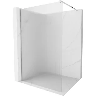 Mexen Kioto ścianka prysznicowa 100 x 200 cm, prążki 8 mm, chrom - Ścianki i drzwi prysznicowe - miniaturka - grafika 1