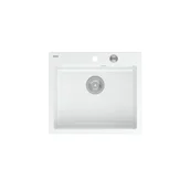 Zlewozmywaki - Quadron HB8304U1-BS_P2O Morgan 110 Snow white (biały/stalowy) - miniaturka - grafika 1