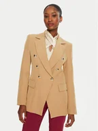 Marynarki i żakiety damskie - Maryley Marynarka 24IB139/43ER Brązowy Regular Fit - miniaturka - grafika 1