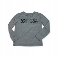 Bluzki damskie - Koszulka bluzka chłopiec szara UNDER ARMOUR 6 lat - miniaturka - grafika 1