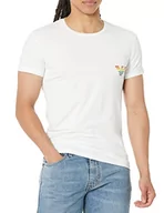 Koszulki męskie - Emporio Armani Męski t-shirt tęcza, biały, XL - miniaturka - grafika 1