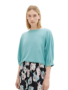 TOM TAILOR Damska koszulka z rękawem 3/4, 10426-letni morski, XXL - Koszulki i topy damskie - miniaturka - grafika 1