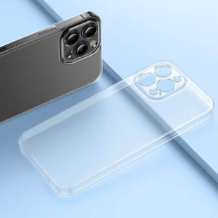 Baseus Frosted Glass Case etui pokrowiec do iPhone 13 Pro sztywna obudowa z żelową ramką przezroczysty (ARWS000702) - Etui i futerały do telefonów - miniaturka - grafika 18