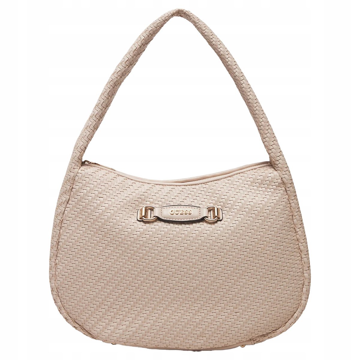 GUESS Torba Damska Duża Elegancka torebka na ramię Ażurowa Blady Róż