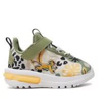 Buty dla dziewczynek - Sneakersy adidas Racer Tr23 Lionking El I IF4075 Zielony - miniaturka - grafika 1