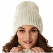 Czapki damskie - Czapka zimowa damska SERENA Ecru - miniaturka - grafika 1