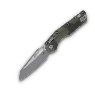 Nóż składany Microtech MSI S/E Olive Camo Tri-Grip Polymer, Apocalyptic M390MK by Tony Marfione (210T-10APPMOC) - Noże - miniaturka - grafika 1