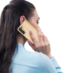 Dux Ducis Skin Pro kabura etui pokrowiec z klapką Samsung Galaxy S22+ (S22 Plus) złoty - Etui i futerały do telefonów - miniaturka - grafika 10