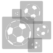 Szablony malarskie - nakleo szablon malarski wielokrotny dla dzieci (5 szt.) // PIŁKI SZA-DZI-003 - miniaturka - grafika 1