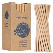 Słomki do napojów - GSG24 Słomki papierowe BIO ekologiczne PAPER STRAWS 6/205mm - br$21zowe 250szt. - miniaturka - grafika 1