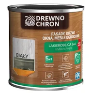 Farby i impregnaty do drewna - Drewnochron Lakierobejca 2w1 biały 0,2 l - miniaturka - grafika 1