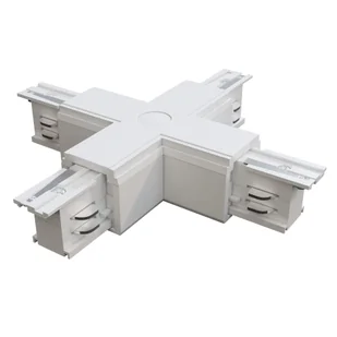 TRINITY łącznik X krzyżowy biały do szyny 3-fazowej natynkowej - Lampy pozostałe - miniaturka - grafika 1