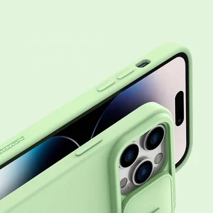 Nillkin CamShield Magnetic Silicone Case etui iPhone 14 Pro magnetyczny MagSafe pokrowiec z osłoną na aparat zielony - Etui i futerały do telefonów - miniaturka - grafika 21