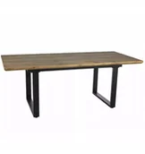 Stoły - Stół Umberto II (160-240)x90cm Czarny/Dąb Artisan Rozkładany Loft - miniaturka - grafika 1