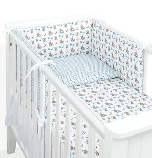 MAMO-TATO 3-el dwustronna pościel dla niemowląt 100x135 PREMIUM do łóżeczka 60x120 Kic kic / norki - Pościel dla dzieci - miniaturka - grafika 1