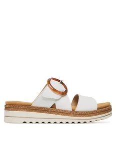 Remonte Klapki D0Q51-82 Biały - Klapki i japonki damskie - miniaturka - grafika 1