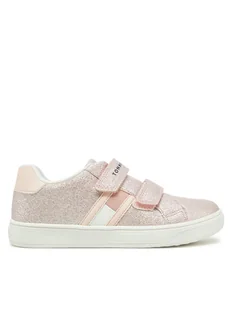 Tommy Hilfiger Sneakersy Flag Low Cut Velcro Sneaker T1A9-33725-0745 S Różowy - Buty dla dziewczynek - miniaturka - grafika 1