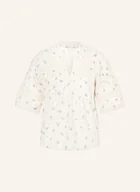 Bluzki damskie - Neo Noir Bluzka Siama Z Koronką weiss - miniaturka - grafika 1