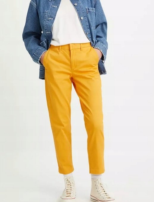 Levi's spodnie damskie klasyczne chinos 7/8 rozmiar 25/27 miodowe