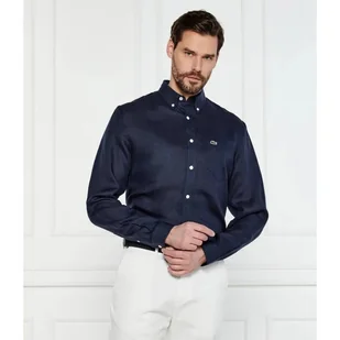 Lacoste Lniana koszula Regular Fit - Koszule męskie - miniaturka - grafika 1