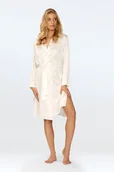 Szlafroki damskie - Podomka Amina Jasny Ecru - miniaturka - grafika 1