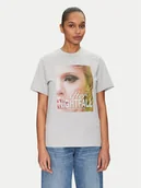 Koszulki i topy damskie - HUGO T-Shirt Vintage 50534545 Szary Boxy Fit - miniaturka - grafika 1