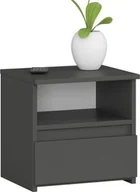 Szafki nocne - Fabryka Mebli Akord Szafka nocna CL1 40 cm 1 szuflada - grafit szary - miniaturka - grafika 1