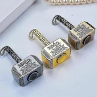 Breloczki dla dzieci - Wiitin Thors Battle Hammer Fidget Hand Spinner - Metalowa konstrukcja - Mighty Mjolnir Brelok Toy - Odprężenie i prezent dla dzieci - miniaturka - grafika 1