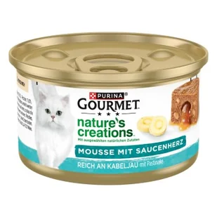 GOURMET PURINA Adult Natures Creations Mousse 12 x 85 g Kabeljau - Mokra karma dla kotów - miniaturka - grafika 1