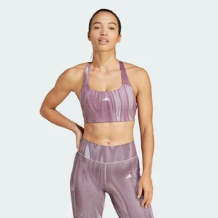 Biustonosz Powerimpact Training Medium-Support 3-Stripes - Bielizna sportowa damska - miniaturka - grafika 1
