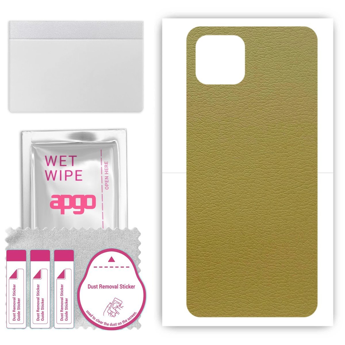 Folia naklejka skórka strukturalna na TYŁ do Oppo A92s - Skóra Oliwkowa - apgo SKINS