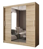 Szafy - Minimalistyczna szafa przesuwna z lustrem dąb sonoma S9-D11 - miniaturka - grafika 1