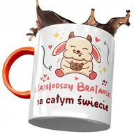 Kubki - Kubek Pomarańczowy Dla Bratanka Idealny Na Prezent z Nadrukiem ze Zdjęciem+ Opakowanie na prezent (wzór 01) - miniaturka - grafika 1