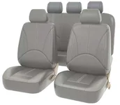 Akcesoria motoryzacyjne - ZESTAW POKROWCÓW SAMOCHODOWYCH Skóra Ekologiczna szary AG338G - miniaturka - grafika 1