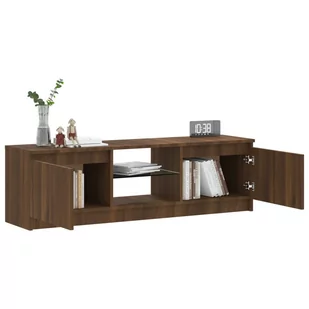Lumarko Szafka pod TV z LED, brązowy dąb, 120x30x35,5 cm - Szafki RTV - miniaturka - grafika 7