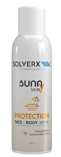 Solverx Sunny Skin Transparentna mgiełka do twarzy i ciała SPF50 - Kremy do twarzy z filtrem - miniaturka - grafika 1
