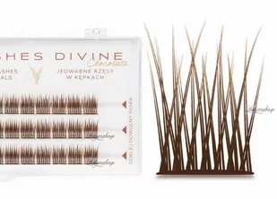 Many Beauty - Many Lashes - V-LASHES DIVINE Chocolate Silk Eyelashes Individuals - Jedwabne kępki rzęs - Brązowe - C-14mm - Sztuczne rzęsy i akcesoria - miniaturka - grafika 1
