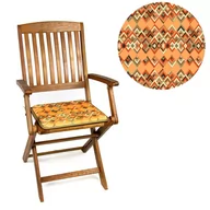 Poduszki ogrodowe - Wodoodporna poduszka na krzesło i meble ogrodowe 40x40 - Etno trójkąty - miniaturka - grafika 1