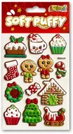 Szkolne artykuły papiernicze - Naklejki puffy Christmas Cookie - miniaturka - grafika 1