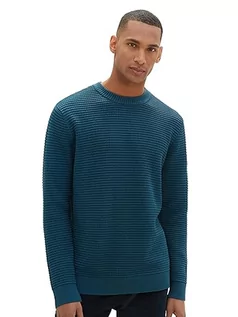 Swetry męskie - TOM TAILOR sweter męski, 21179 – Deep Pond Green, XXL - grafika 1