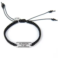 Bransoletki - Bransoletka informacyjna-medyczna Alergia na leki przeciwbólowe BA3376 - miniaturka - grafika 1