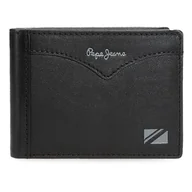 Portfele - Pepe Jeans Kurtka Poziomy portfel z portmonetką Czarny 11x8x1 cm Skóra by Joumma Bags, Czarny (Black), Talla única, Poziomy portfel z portfelem - miniaturka - grafika 1