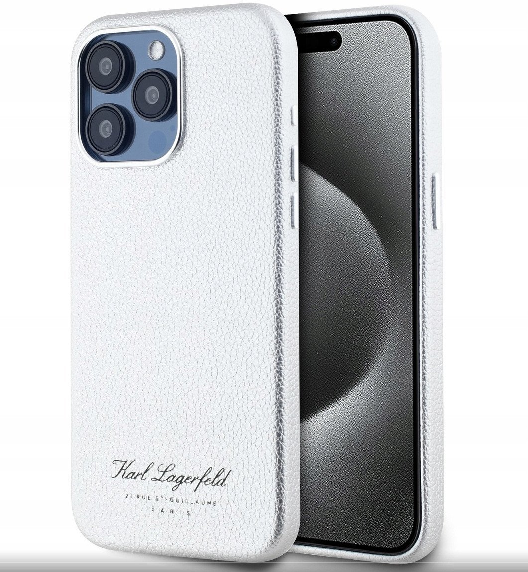 Karl Lagerfeld Grained Pu Hotel Rsg Case For Iphone 15 Pro Grey/Szare