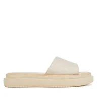 Klapki i japonki damskie - Klapki Calvin Klein Flatform Slide Jacq HW0HW02461 Écru - miniaturka - grafika 1