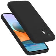 Etui i futerały do telefonów - Pokrowiec Do Xiaomi RedMi NOTE 10 PRO Etui w LIQUID CZARNY TPU Silikon Case Cover Obudowa Ochronny Cadorabo - miniaturka - grafika 1